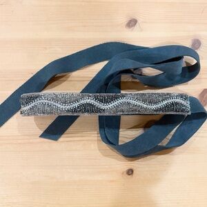 anthropologie beaded tie belt
